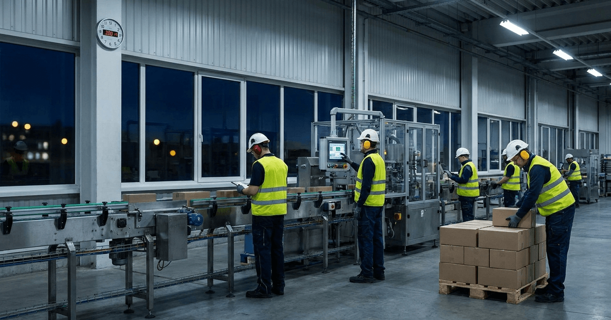 Trabajos nocturnos en fábricas en Estados Unidos
