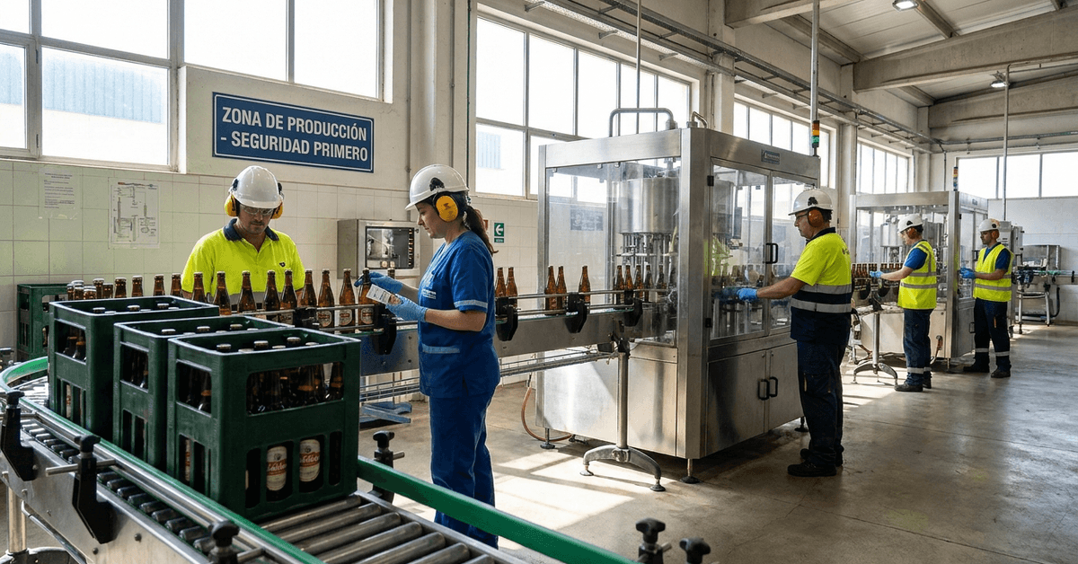 Trabajos en fábricas de bebidas: carreras en producción y envasado con salario estable